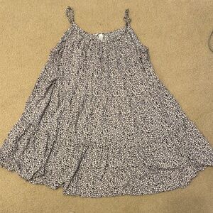 H&M Floral Mini Dress - Black and White